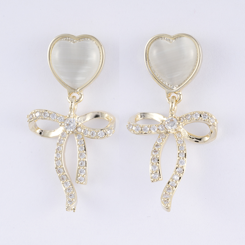 Fashion butterfly knot drop cz Earrings   $1.87