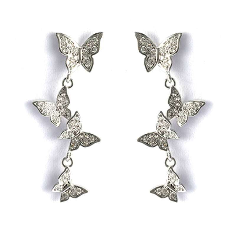 In-stock butterfly Drop Shape Earrings $2.2
