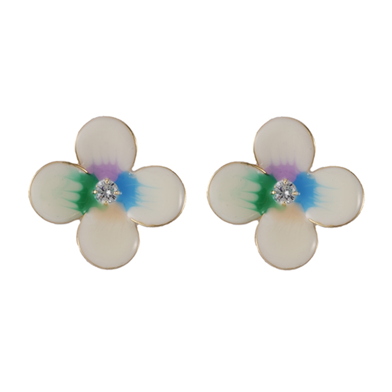 In-stock Multicolor Floral Earrings$1.7~2.2