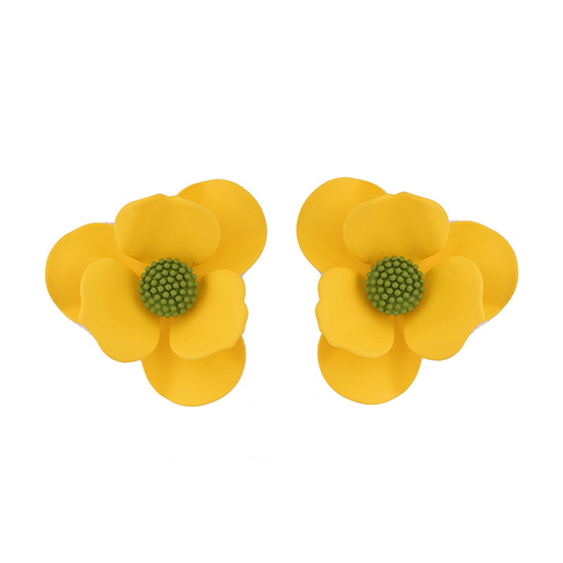 In-stock Enamel Flowers Earrings