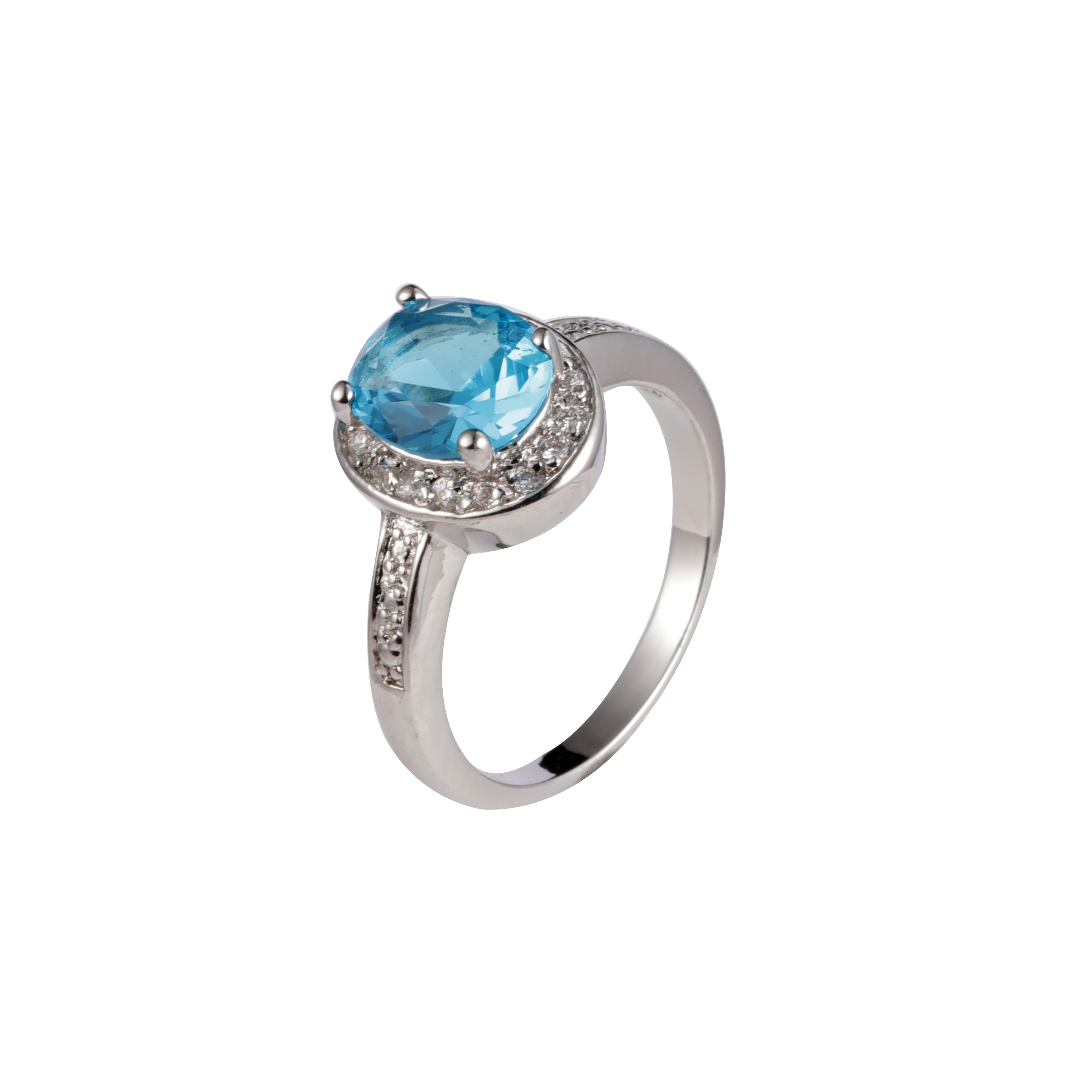 Blue Ocean Colored Stone Ring 
