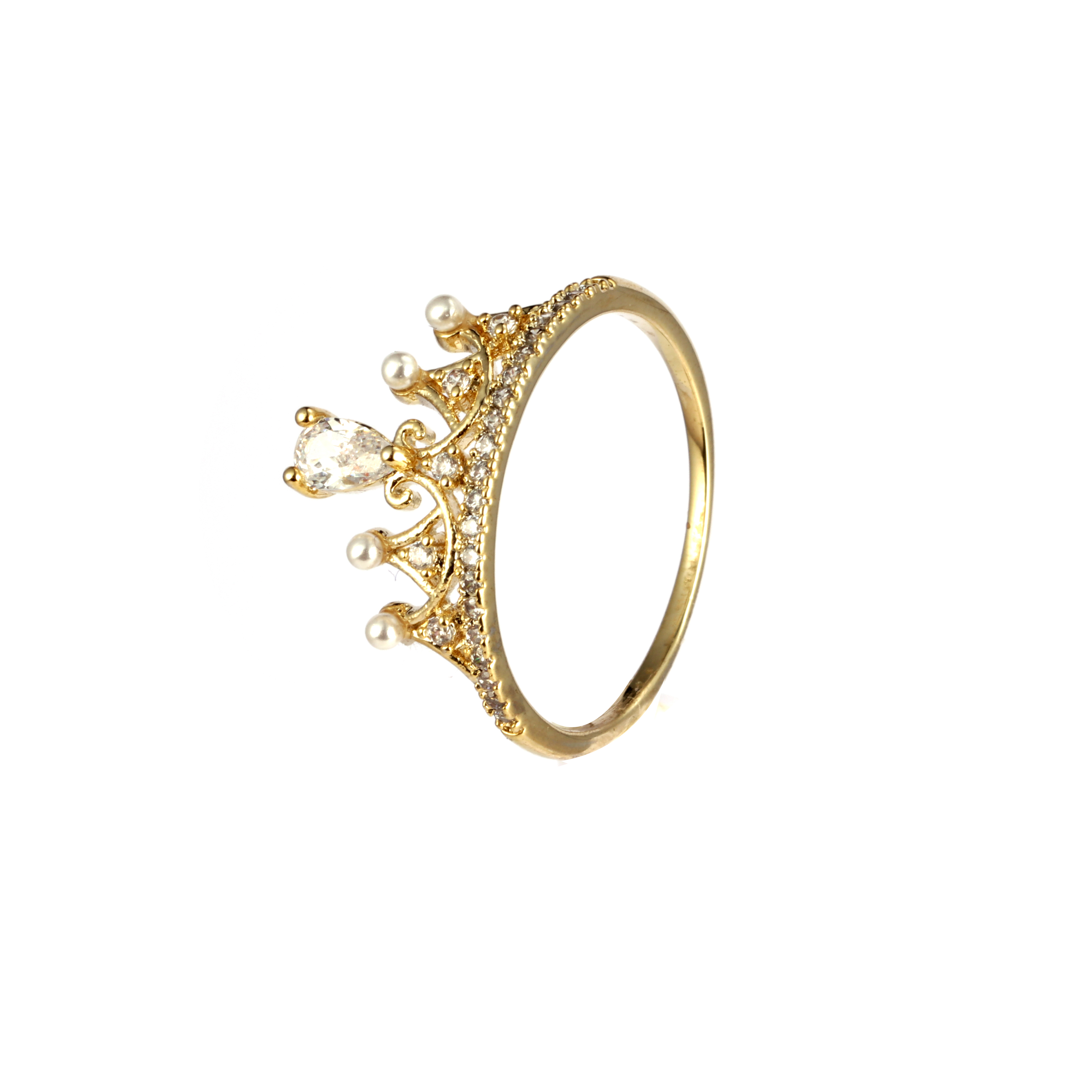 Gorgeous Crown Cubic Zircon Fashion Ring 