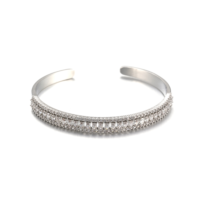Fashion styles open Bangle with stone $5.0-$5.7