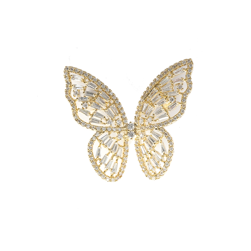 Gold Plated Butterfly Brooch 