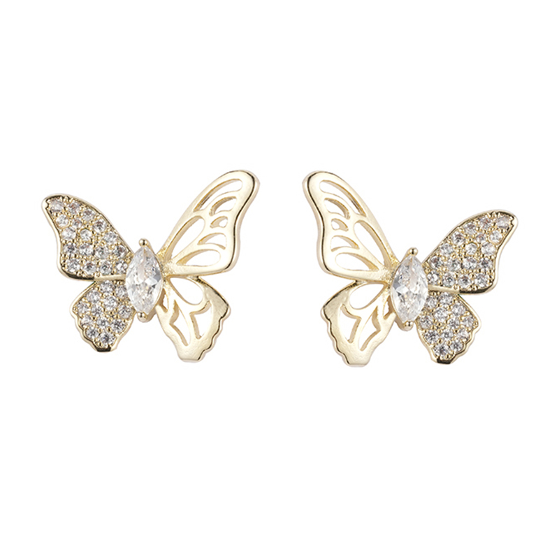 Available Betterfly Shaped Cz Earrings