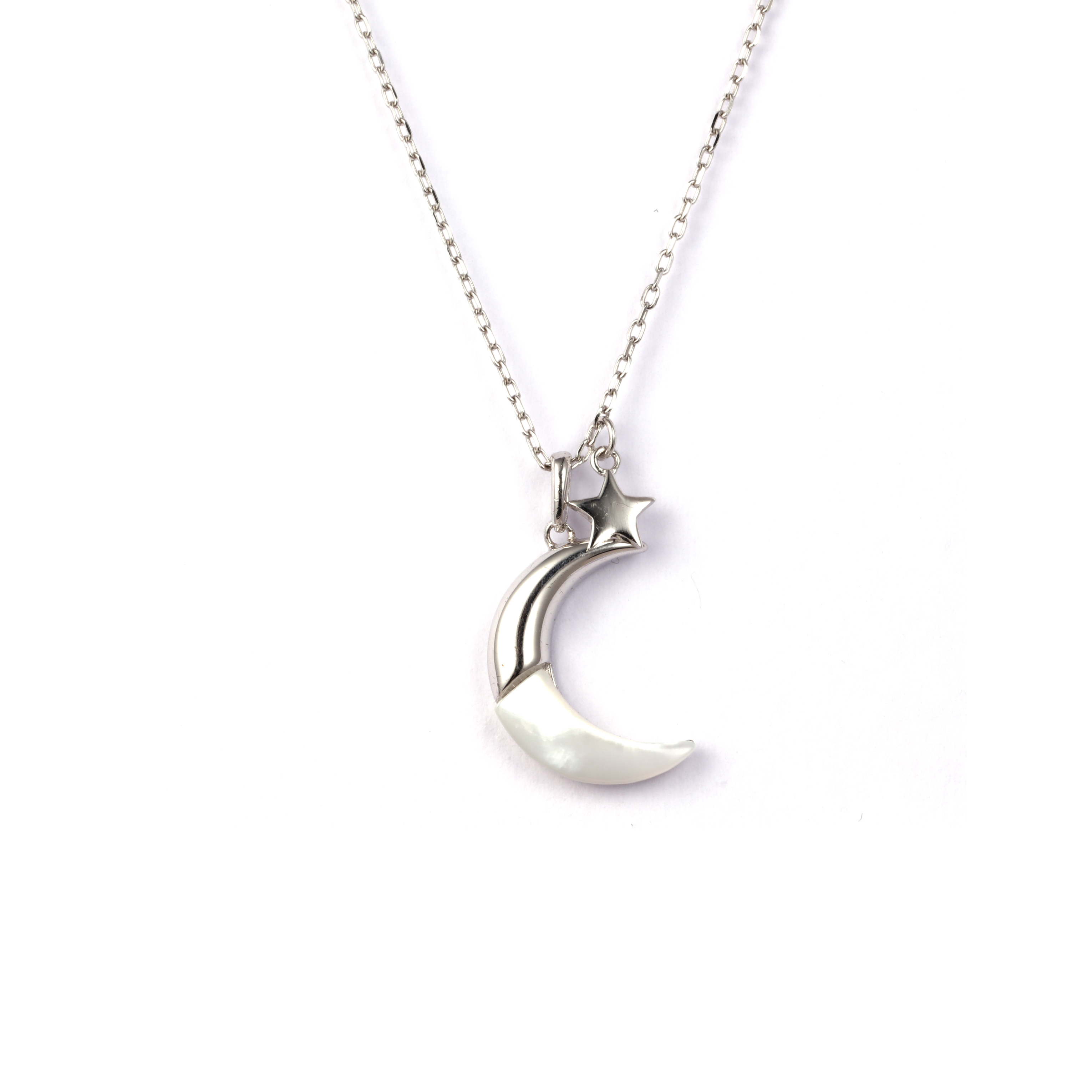 Moon And Star Fashion Necklace
