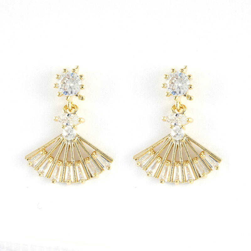 Fashion Drop Earrings Gold Plated $1.94